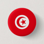 Tunesische Flagge, Flagge Tunesiens Button (Vorderseite)