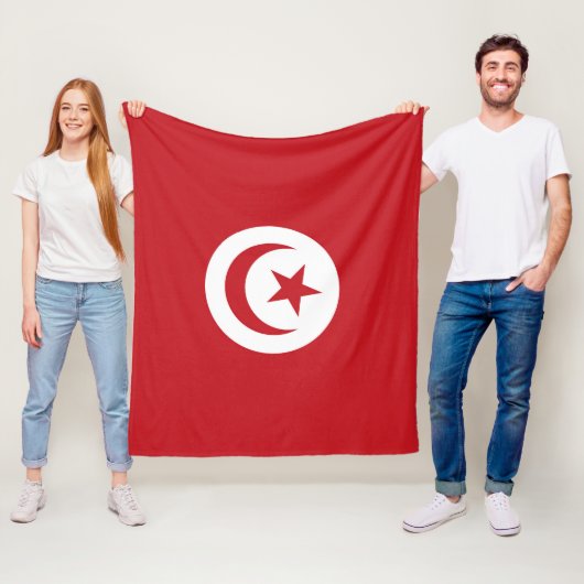 Tunesische Flagge Fleecedecke (Beispiel)