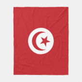Tunesische Flagge Fleecedecke (Vorderseite)