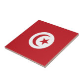 Tunesische Flagge Fliese (Seite)