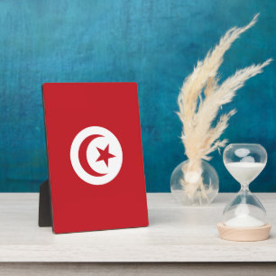 Tunesische Flagge Fotoplatte
