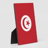 Tunesische Flagge Fotoplatte (Seite)