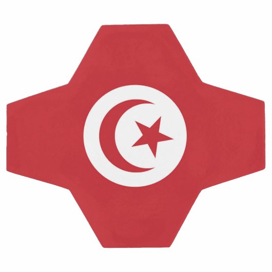 Tunesische Flagge Fußball (Flach)