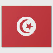 Tunesische Flagge Geschenkpapier (Flach)
