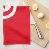 Tunesische Flagge Geschirrtuch (Viertel Falte)