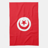 Tunesische Flagge Geschirrtuch (Vertikal)