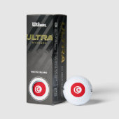 Tunesische Flagge Golfball (Verpackungen)