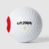 Tunesische Flagge Golfball (Logo)