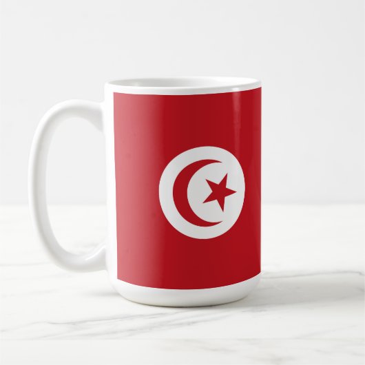 Tunesische Flagge Kaffeetasse (Links)