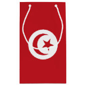 Tunesische Flagge Kleine Geschenktüte (Rückseite)
