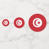 Tunesische Flagge Konfetti (Vorderseiten)