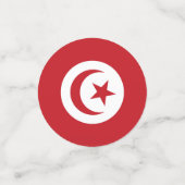 Tunesische Flagge Konfetti (Klein Vorderseite)