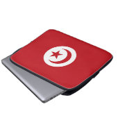 Tunesische Flagge Laptopschutzhülle (Vorne Knopf)