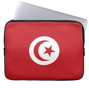 Tunesische Flagge Laptopschutzhülle