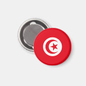 Tunesische Flagge Magnet (Vorderseite/Rückseite)