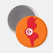 Tunesische Flagge Magnet (Vorderseite/Rückseite)