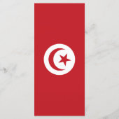 Tunesische Flagge Menükarte (Rückseite)