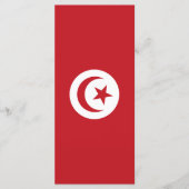 Tunesische Flagge Menükarte (Vorderseite)