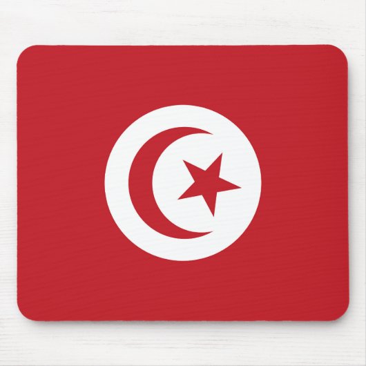 Tunesische Flagge Mousepad (Vorne)