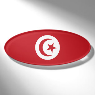 Tunesische Flagge Namenschild