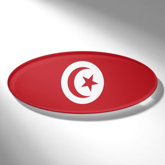 Tunesische Flagge Namenschild (Vorderseite)