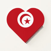 Tunesische Flagge Notizblock (Rückseite)