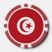 Tunesische Flagge Pokerchips (Vorderseite)