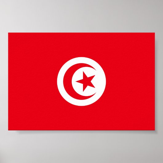 Tunesische Flagge Poster (Vorne)