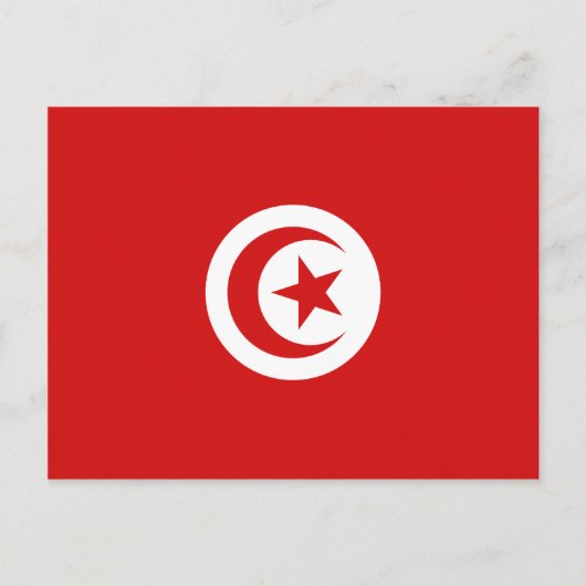 Tunesische Flagge Postkarte (Vorderseite)