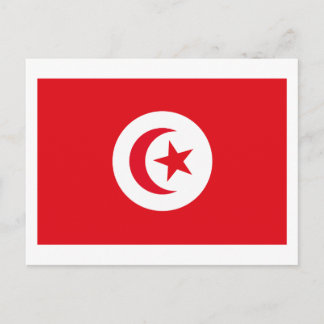 Tunesische Flagge Postkarte