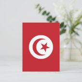 Tunesische Flagge Postkarte (Stehend Vorderseite)