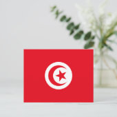 Tunesische Flagge Postkarte (Stehend Vorderseite)