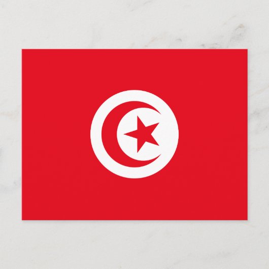 Tunesische Flagge Postkarte (Vorderseite)