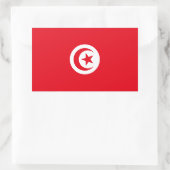 Tunesische Flagge Rechteckiger Aufkleber (Tasche)