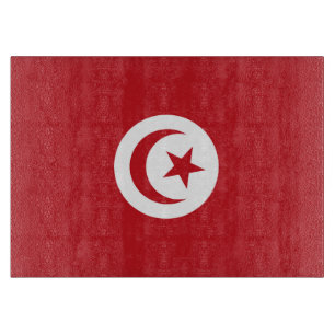 Tunesische Flagge Schneidebrett