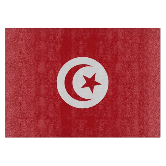 Tunesische Flagge Schneidebrett (Vorderseite)