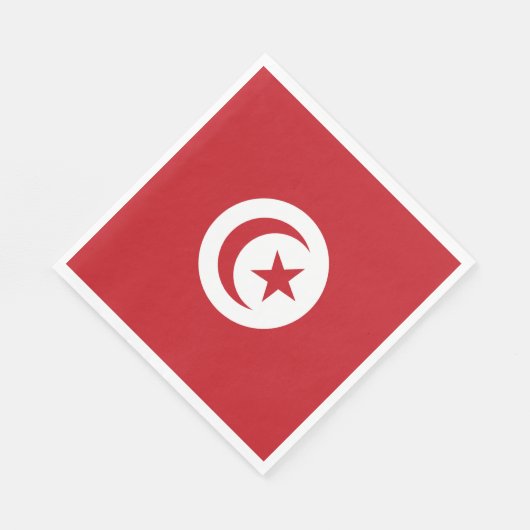 Tunesische Flagge Serviette (Ecke)