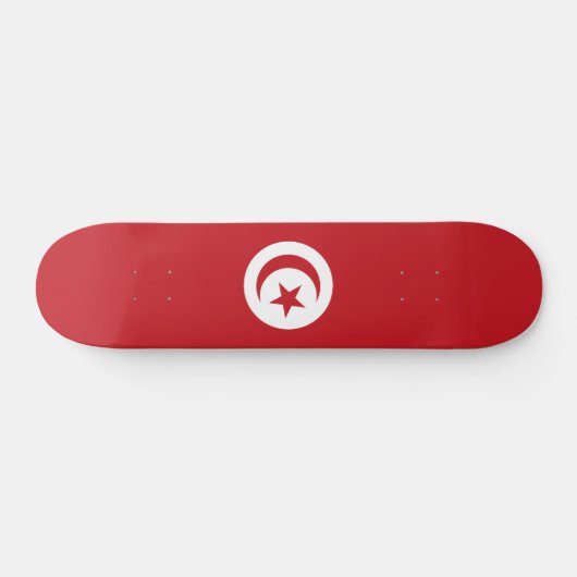 Tunesische Flagge Skateboard (Horizontal)