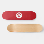 Tunesische Flagge Skateboard (Horizontal)
