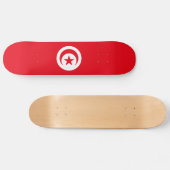 Tunesische Flagge Skateboard (Horizontal)