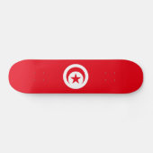 Tunesische Flagge Skateboard (Horizontal)