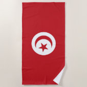 Tunesische Flagge Strandtuch (Vorderseite)