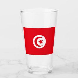 Tunesische Flagge (Tunesien) (Islamischer Halbmond Glas