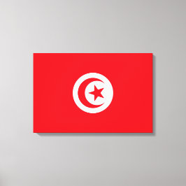 Tunesische Flagge (Tunesien) (Islamischer Halbmond Leinwanddruck