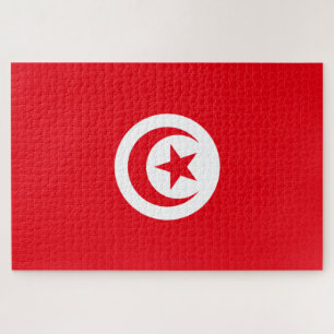 Tunesische Flagge (Tunesien) (Islamischer Halbmond Puzzle