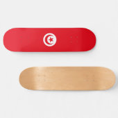 Tunesische Flagge (Tunesien) (Islamischer Halbmond Skateboard (Horizontal)