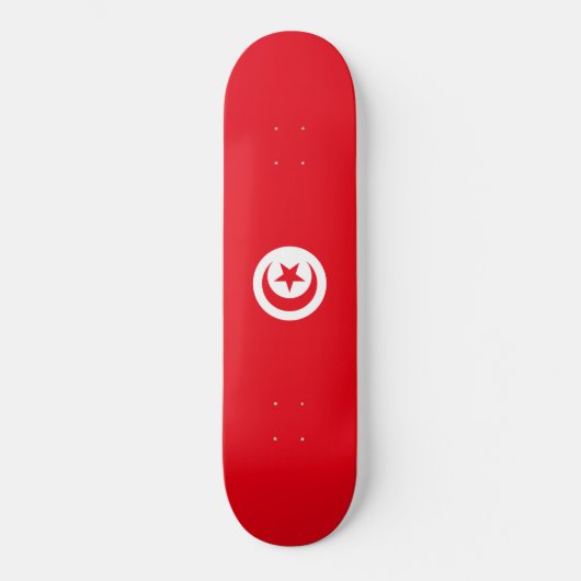 Tunesische Flagge (Tunesien) (Islamischer Halbmond Skateboard (Vorderseite)