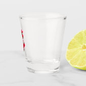 Tunesische Flagge und Karte Schnapsglas (Rechts)