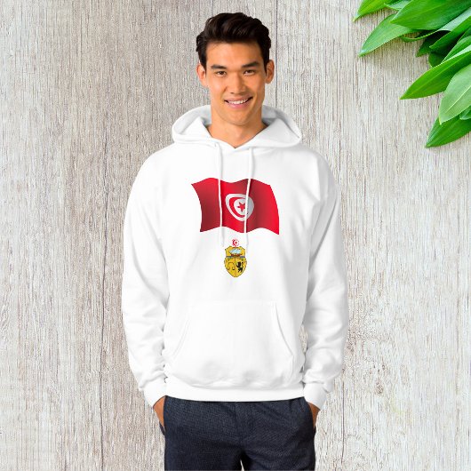 Tunesische Flagge und Wappen Patriotischer Tunesie Hoodie