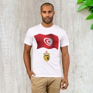 Tunesische Flagge und Wappen Patriotischer Tunesie T-Shirt